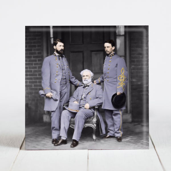 Robert E. Lee with son, GWC Lee and Col. Walter Taylor c.1865