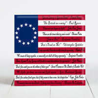 Betsy Ross Flag with Patriotic Sayings