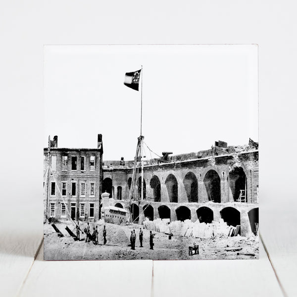 Rebel Flag flown over Fort Sumter April 14, 1861