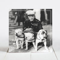 Marine Major General Smedley Butler with Bulldog Mascots c.1930