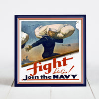 Fight, Join the Navy -  Navy Recruitment Poster c.1942 WW2