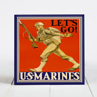 Let's Go - Marines War Recruitment Poster WW2