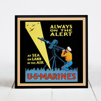 Always on Alert - Marines War Recruitment Poster WWI