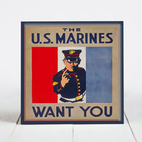 Marines Want You - Marines War Recruitment Poster WWI