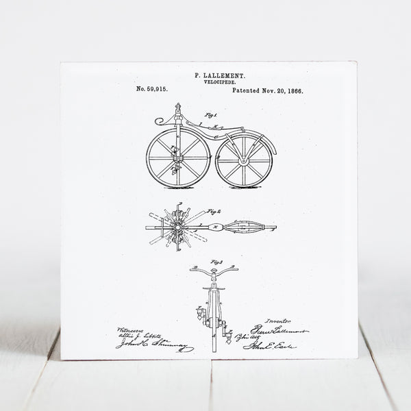 Patent for Bicycle c.1866