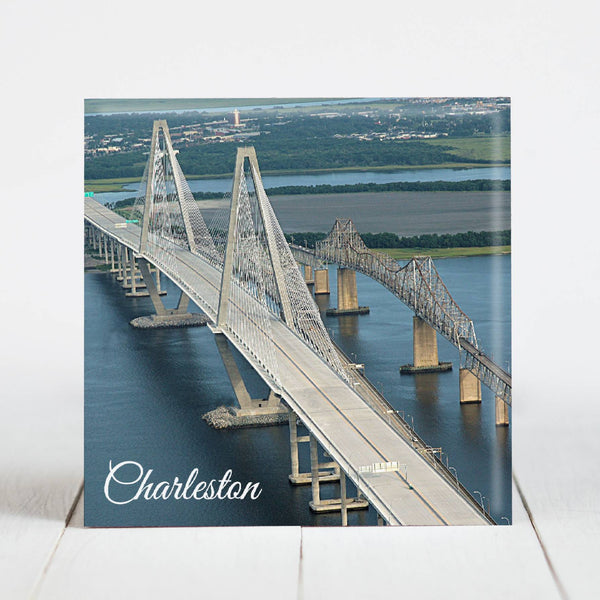 Arthur Ravenel Bridge and Old Cooper River Bridge - Charleston, SC