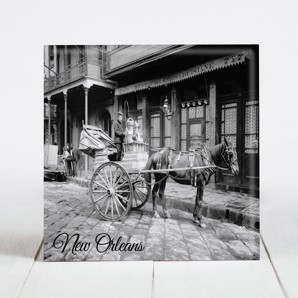 Milk Cart in New Orleans c.1903