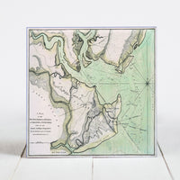 1780 Map of James Island and Charleston, SC