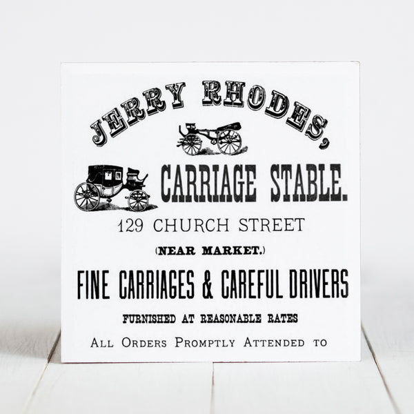 Jerry Rhoades Carriages Charleston, SC - Antique Advertisement