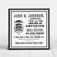John R. Johnson Hat Emporium - King St., Charleston SC  c.1800s