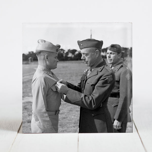 Lt. Col. Lewis B. "Chesty" Puller Receiving Navy Cross c.1943