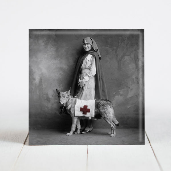 Red Cross Nurse with Service Dog c.1915