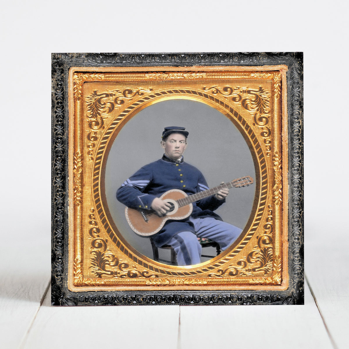 Union Sgt. Edwin Chamberlain of Company G, 11th New Hampshire Infantry ...