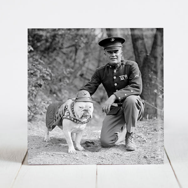 Sgt. Jiggs - US Marines Bulldog Mascot with Lt. General Lewis "Chesty" Puller c.1925