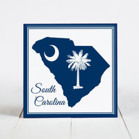South Carolina Map with State Flag Icons