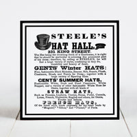 Steele's Hat Hall - King Street, Charleston SC  c.1800s