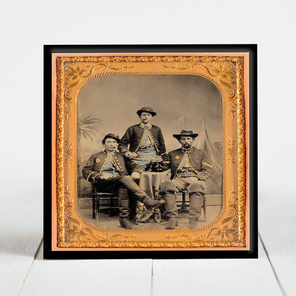 Three Union soldiers from the 75th NY Infantry Regiment