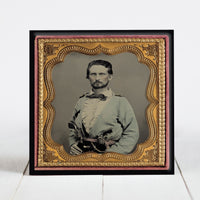 Confederate Soldier from Kentucky with Two Revolvers in Belt - Civil War Era