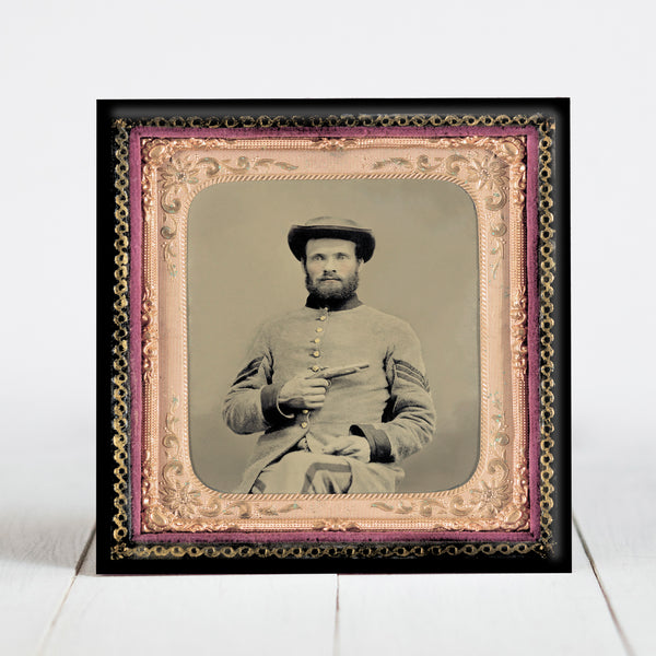 Confederate Soldier with Derringer - Civil War Era