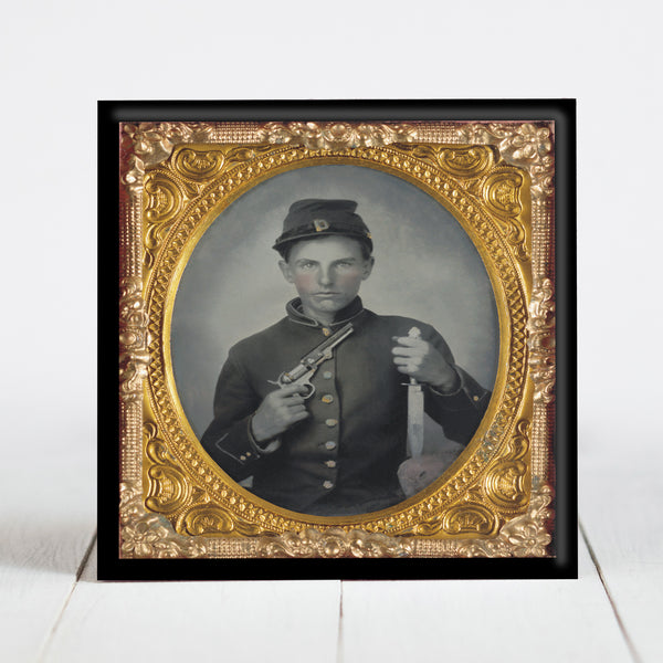 Union Soldier with Colt revolver and Sheffield side knife - Civil War Era
