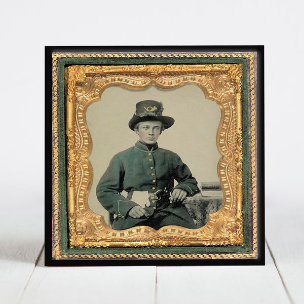 Union Soldier with Plumed Hardee Hat - Civil War Era