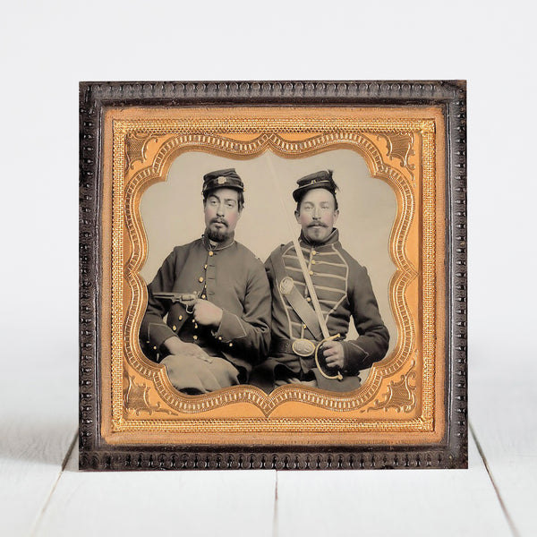 Union Soldiers - Musicians with Colt Model Navy Revolver, Civil War Era