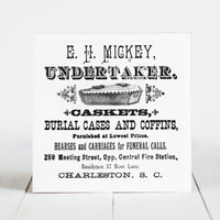 E.H. Mickey, Undertaker - Charleston, SC Advertising