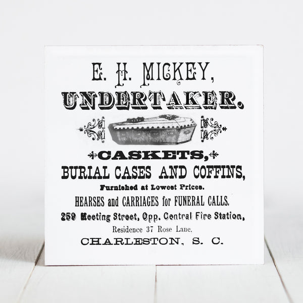 E.H. Mickey, Undertaker - Charleston, SC Advertising