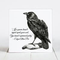 Edgar Allan Poe Quote with Raven