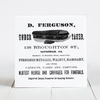 D. Ferguson Undertakers, Coffin Sales - Savannah, GA  c.1800s